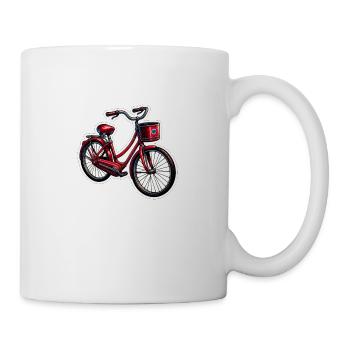 Vélo rouge - Mug blanc - blanc - Droite