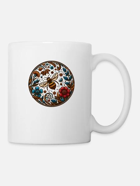 Bienenglück - Tasse - Weiß
