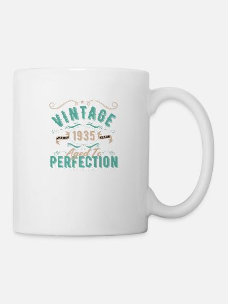 Vintage 1935-Cadeau d’Anniversaire 1935 - Mug blanc - blanc