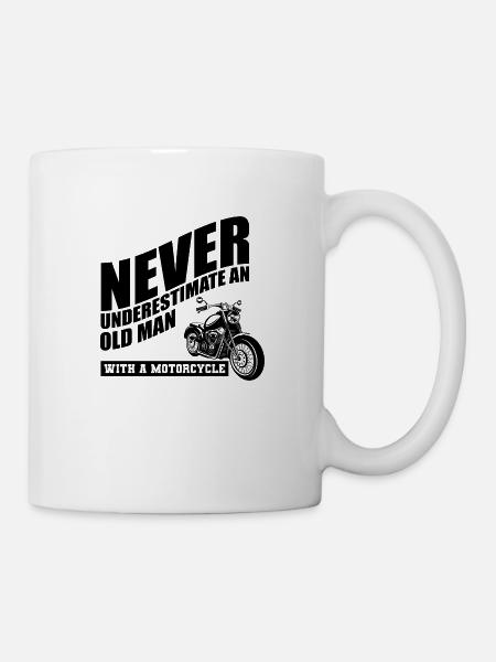 Lustiger Motorrad Spruch - Tasse - Weiß