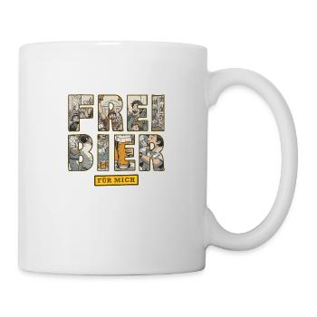 Freibier für mich - Tasse - Weiß - Rechts