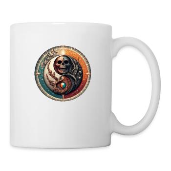 YinYangTotenkopf - Tasse - Weiß - Rechts