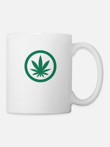 Cannabis Blatt - Tasse - Weiß