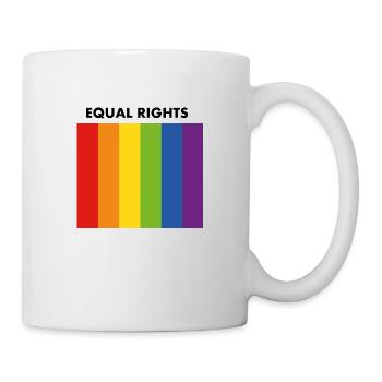 Flagge für Gleichberechtigung - Tasse - Weiß - Rechts