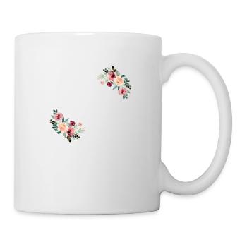 Braut Team Blumen - Tasse - Weiß - Rechts