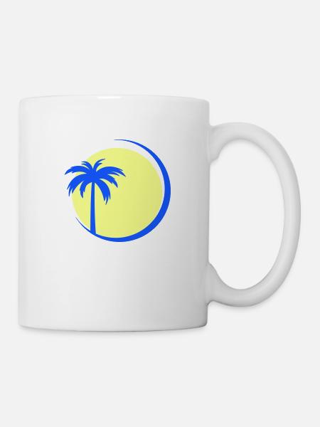 palme - Tasse - Weiß