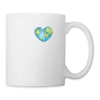 Liebe Erde Herz - Tasse - Weiß - Rechts