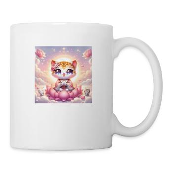 Gato Loco Yoga Meditation Lotussitz Yocat Yogacat - Tasse - Weiß - Rechts