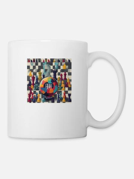 World Chessboard: Celebrating Strategy and Unity - Mug - white