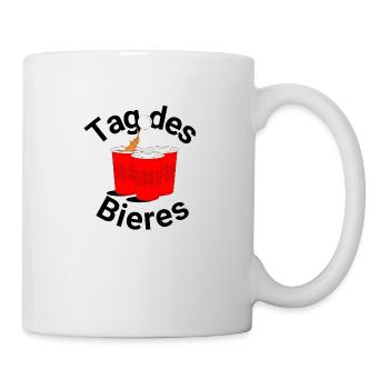 Tag des Biers Beer Pong - Tasse - Weiß - Rechts