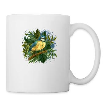 Bunter Vogel - Tasse - Weiß - Rechts