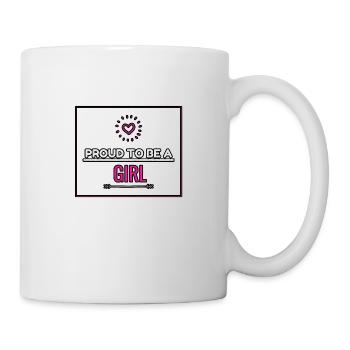 Proud To Be A Girl Grunge - Tasse - Weiß - Rechts