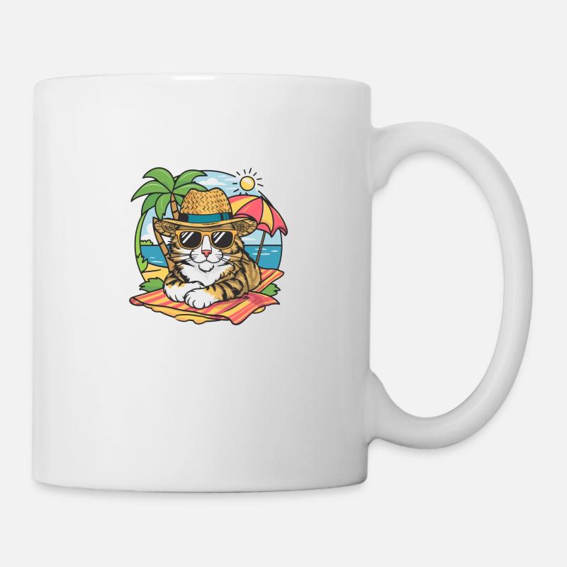 CHAT - Mug blanc - blanc