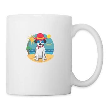 chien ete - Mug blanc - blanc - Droite