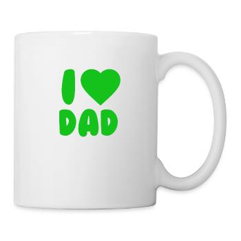 I LOVE DAD Green - Tasse - Weiß - Rechts