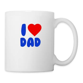 I LOVE DAD Blue Red - Tasse - Weiß - Rechts