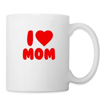 I love MOM - Tasse - Weiß - Rechts