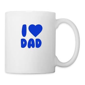 I LOVE DAD Blue - Tasse - Weiß - Rechts