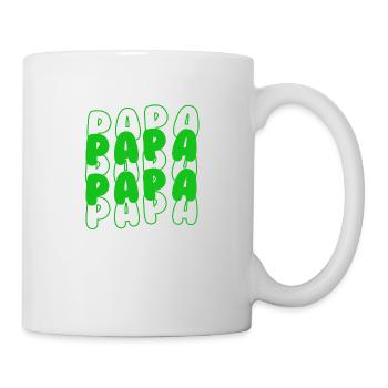 Papa Grün - Tasse - Weiß - Rechts