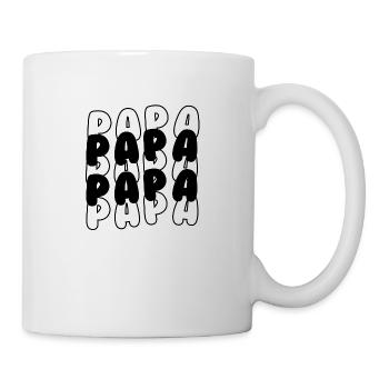 Papa schwarz - Tasse - Weiß - Rechts