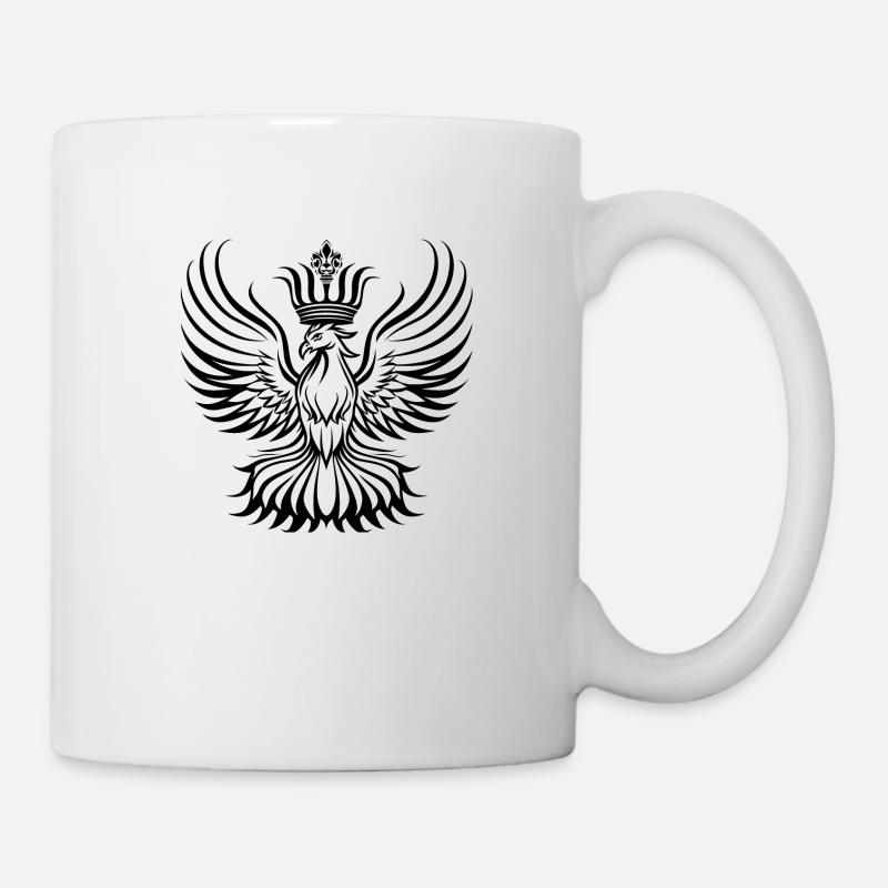 Phoenix mit großen Krone - Tasse - Weiß