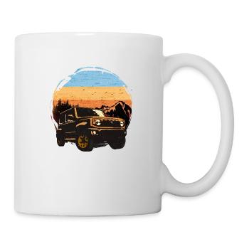 Jimny GJ Retro Vintage Sonne 4x4 Offroad - Tasse - Weiß - Rechts