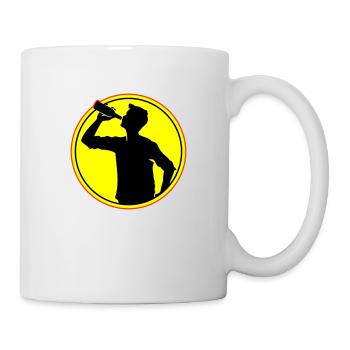 Buveur Bière Silhouette - Mug blanc - blanc - Droite
