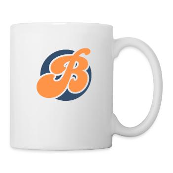 Lettre b orange sport - Mug blanc - blanc - Droite