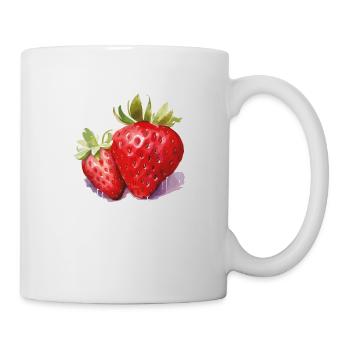 erdbeere - Tasse - Weiß - Rechts