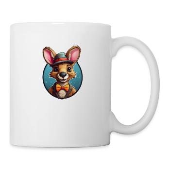 Lustiges Comic Känguru - Tasse - Weiß - Rechts