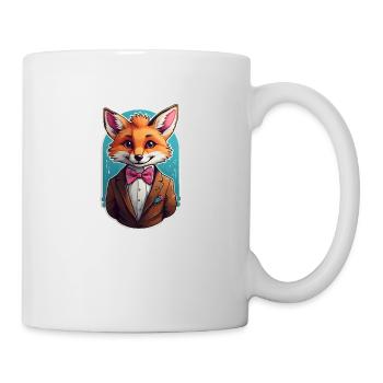 Renard comique drôle - Mug blanc - blanc - Droite