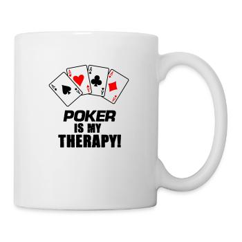 Thérapie par le poker - Mug blanc - blanc - Droite