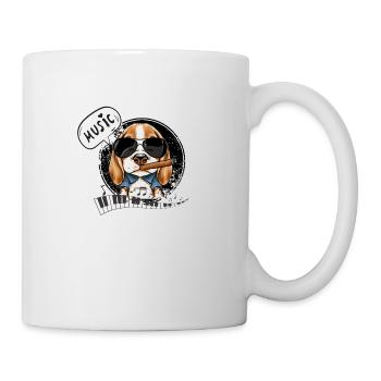 Musique Beagle - Mug blanc - blanc - Droite
