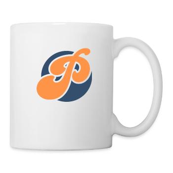 Buchstabe p orange sport - Tasse - Weiß - Rechts