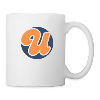 Buchstabe u orange sport - Tasse - Weiß - Rechts
