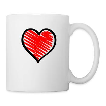 Heart - Tasse - Weiß - Rechts