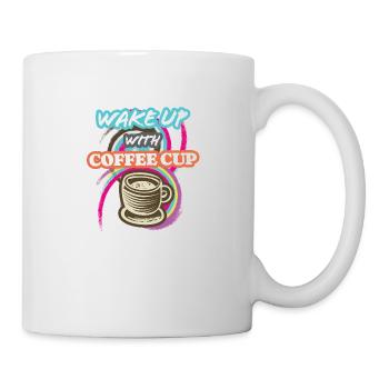 Wake-Up With Coffee Cup - Mug - white - Right