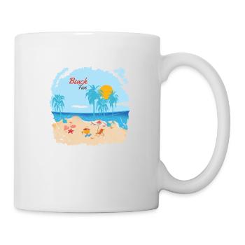 Plaisir de la plage - Mug blanc - blanc - Droite