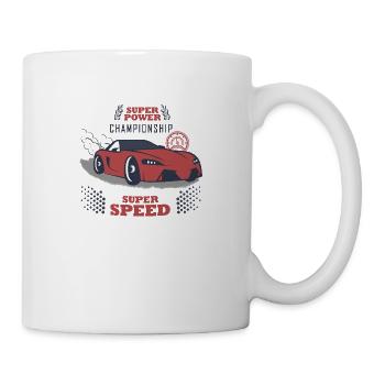 Voiture de sport Super Speed - Mug blanc - blanc - Droite
