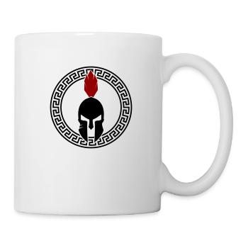Armoiries du casque de Sparte - Mug blanc - blanc - Droite