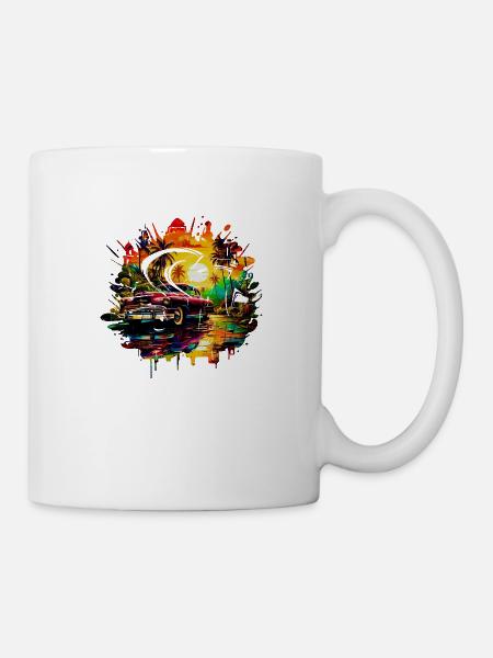 Urlaub Frühsommer Spätsommer Urlaub Seeauto - Tasse - Weiß