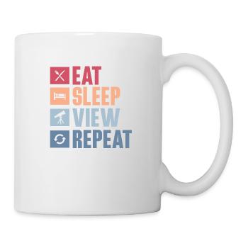 Eat Sleep View Repeat Stargazer Telescope Astronom - Tasse - Weiß - Rechts
