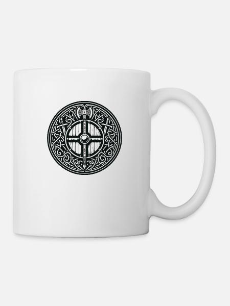 Symboles vikings anciens gaélique celtique version 3 - Mug blanc - blanc