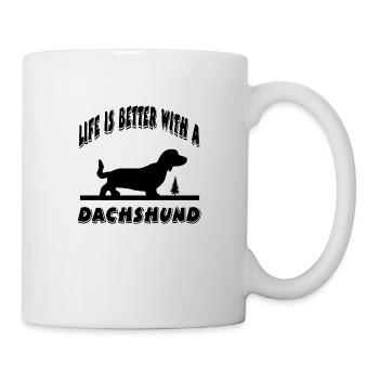 Dackel - Tasse - Weiß - Rechts