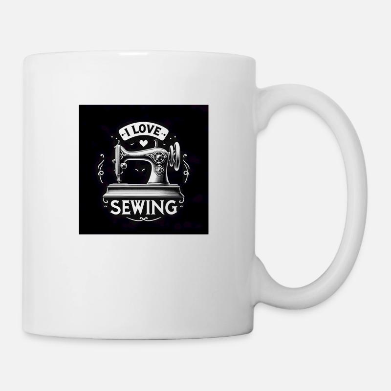 I love sewing - Mug - white