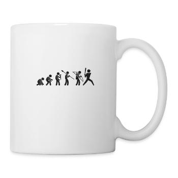 Evolution Baseballer Black Grunge - Tasse - Weiß - Rechts