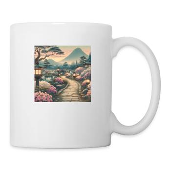 Japan Vintage Azaleen Laternen - Tasse - Weiß - Rechts