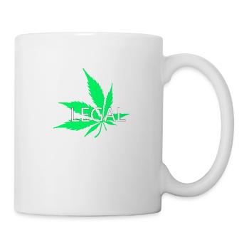 Legal Hanf Marihuana Cannabis Gras - Tasse - Weiß - Rechts