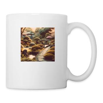 Japan Vintage Bushes Path - Mug - white - Right