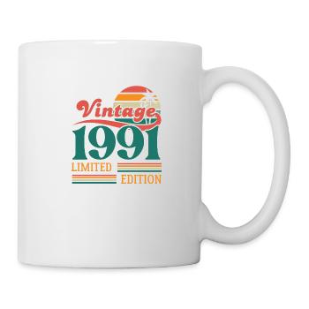 Jahrgang 1991 Limitierte Auflage - Tasse - Weiß - Rechts
